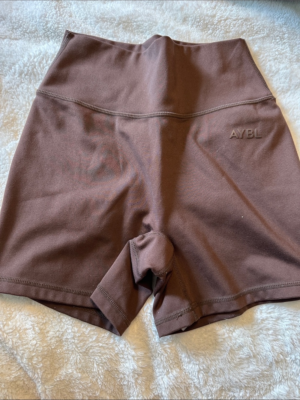AYBL High-Rise Chocolate Brown Bike Shorts